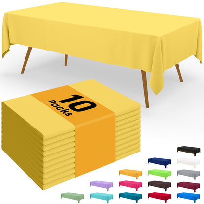 Smiry Plastic Disposable Waterproof Table Cloth - 54 x 108 Inch, 6 Packs