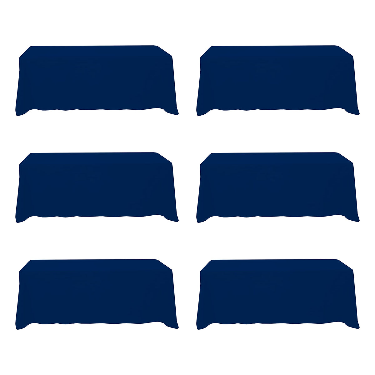 BRILLMAX 6 Pack White Tablecloths 60x126 Inch for 8ft Rectangle Tables