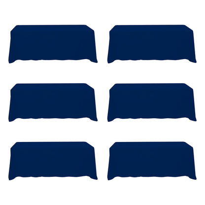 BRILLMAX 6 Pack White Tablecloths 60x126 Inch for 8ft Rectangle Tables