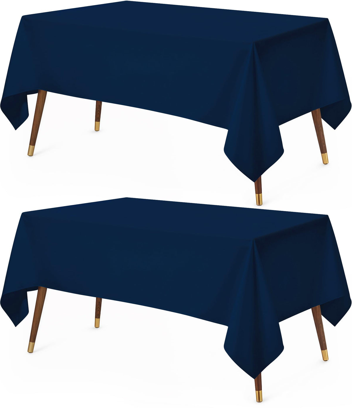 Utopia Kitchen Rectangle Table Cloth 2 Pack [60x102 Inches, Black]
