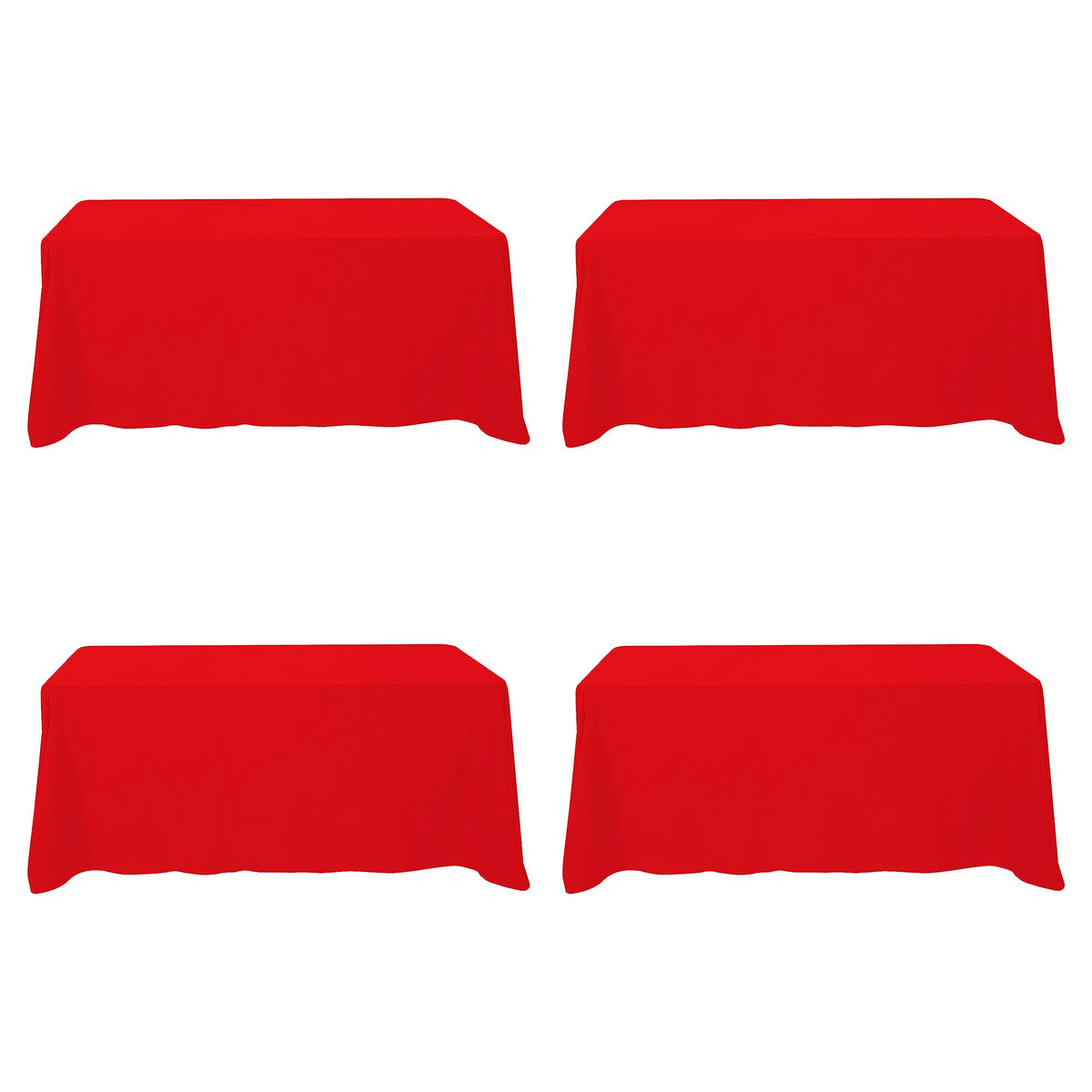 BRILLMAX 6 Pack White Tablecloths 60x126 Inch for 8ft Rectangle Tables