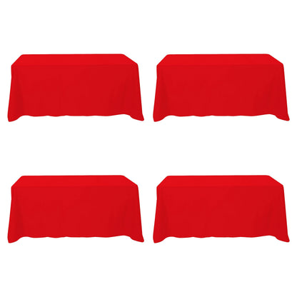BRILLMAX 6 Pack White Tablecloths 60x126 Inch for 8ft Rectangle Tables