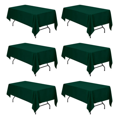 BRILLMAX 6 Pack White Tablecloths 60x126 Inch for 8ft Rectangle Tables
