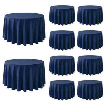 10 Pack Black Tablecloths 60 x 102 Inch for 6 Foot Rectangle Tables