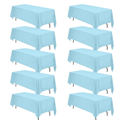 BRILLMAX 6 Pack White Tablecloths 60x126 Inch for 8ft Rectangle Tables
