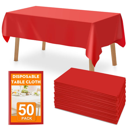 RowinsyDD 30 Pack Black Plastic Tablecloth, Plastic Table Cloths Disposable
