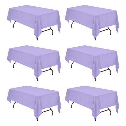 BRILLMAX 6 Pack White Tablecloths 60x126 Inch for 8ft Rectangle Tables