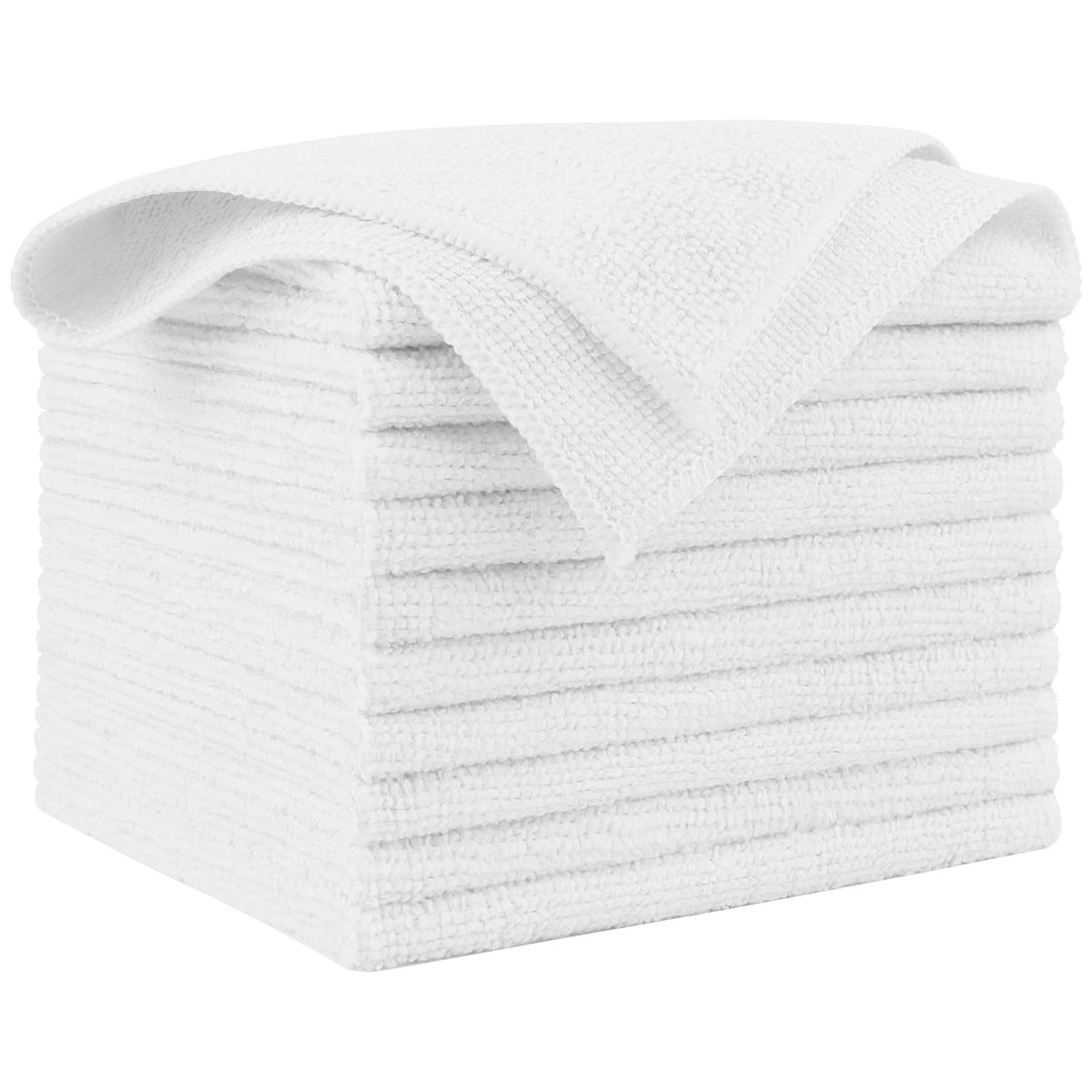 AIDEA Microfiber Cleaning Cloth Blue-50PK,Microfiber Towels for Cars 12×12"