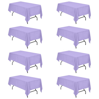 BRILLMAX 6 Pack White Tablecloths 60x126 Inch for 8ft Rectangle Tables