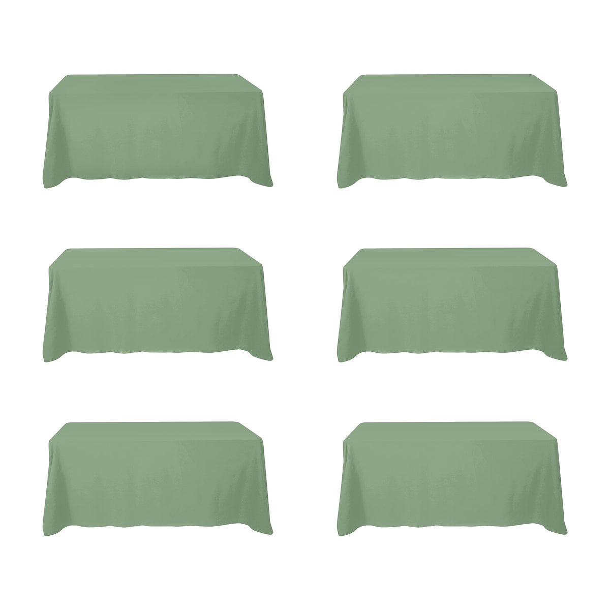 BRILLMAX 6 Pack White Tablecloths 60x126 Inch for 8ft Rectangle Tables