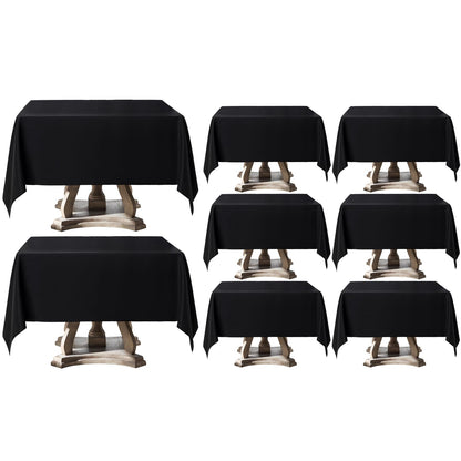 6 Pack Ivory Rectangle Tablecloths 60x120 Inch for 8ft Tables