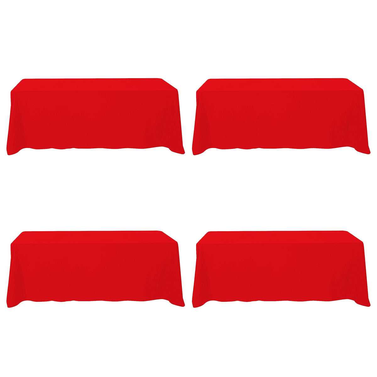 BRILLMAX 6 Pack White Tablecloths 60x126 Inch for 8ft Rectangle Tables