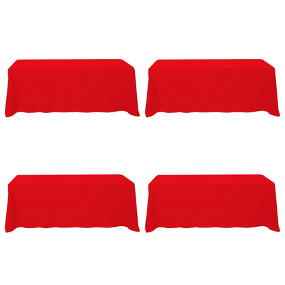 BRILLMAX 6 Pack White Tablecloths 60x126 Inch for 8ft Rectangle Tables