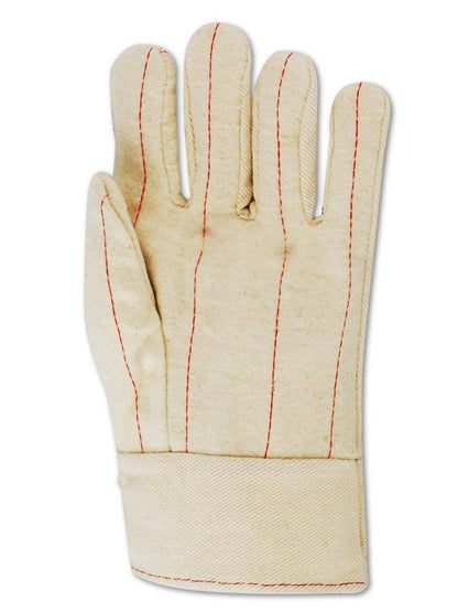 MAGID Cotton Heater Beater 20 oz. Hot Mill Work Gloves, 12 Pairs, Size 9/Large, 2” Band Top Cuff, Off-White, 97BT