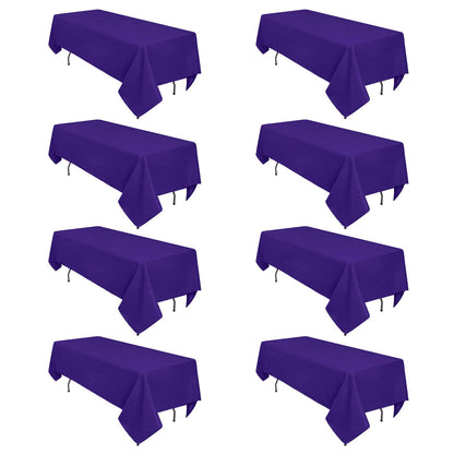 12 Pack Black Tablecloths Rectangle 60 x 102 Inch for 6 Foot Tables