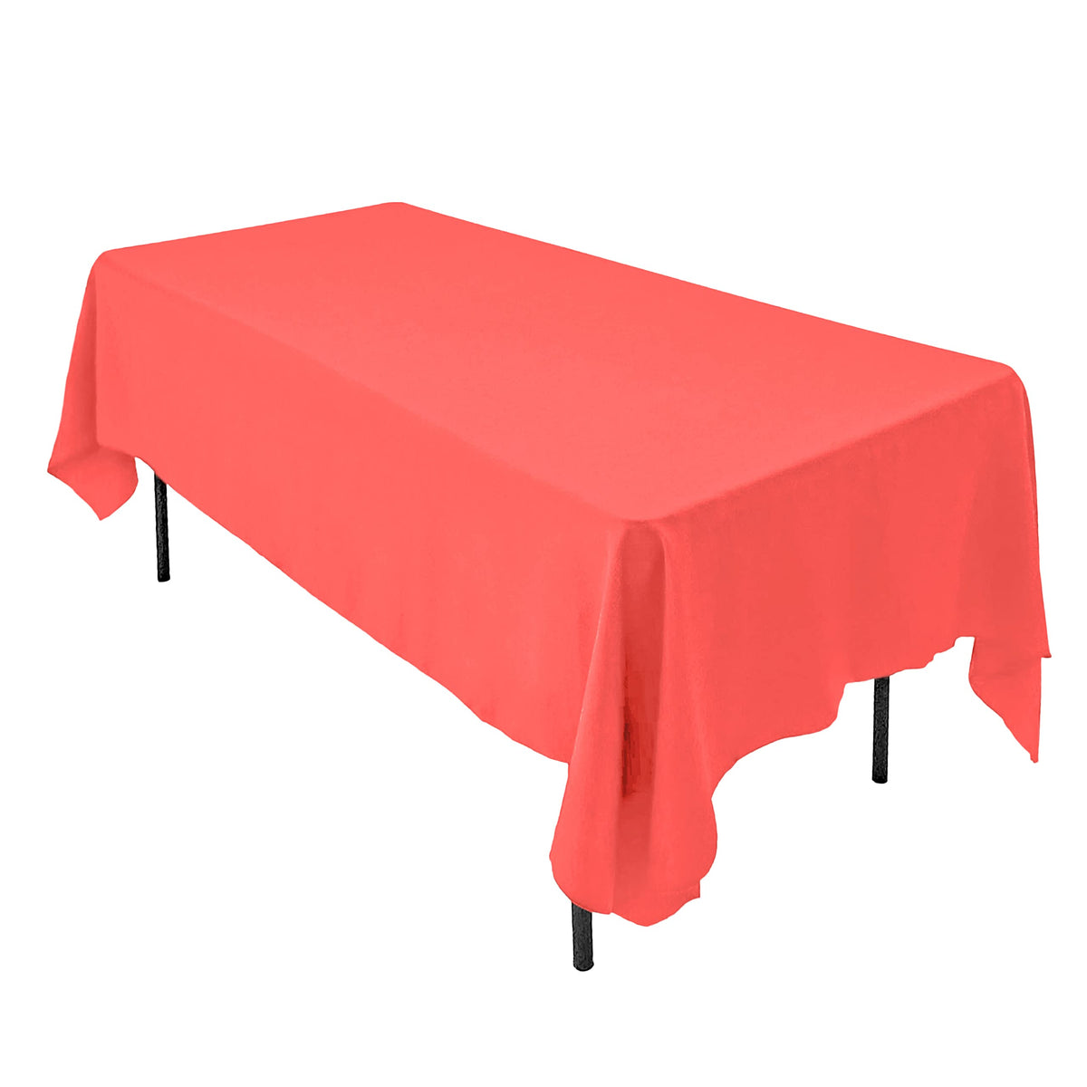 AK TRADING CO. 60 x 102-Inch Rectangular Polyester Tablecloth - Made in USA - Wrinkle-Resistant, Flame Retardant, Durable Party Table Cover, Banquet Tablecloth, Wedding Table Cover - Orange