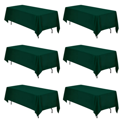 BRILLMAX 6 Pack White Tablecloths 60x126 Inch for 8ft Rectangle Tables