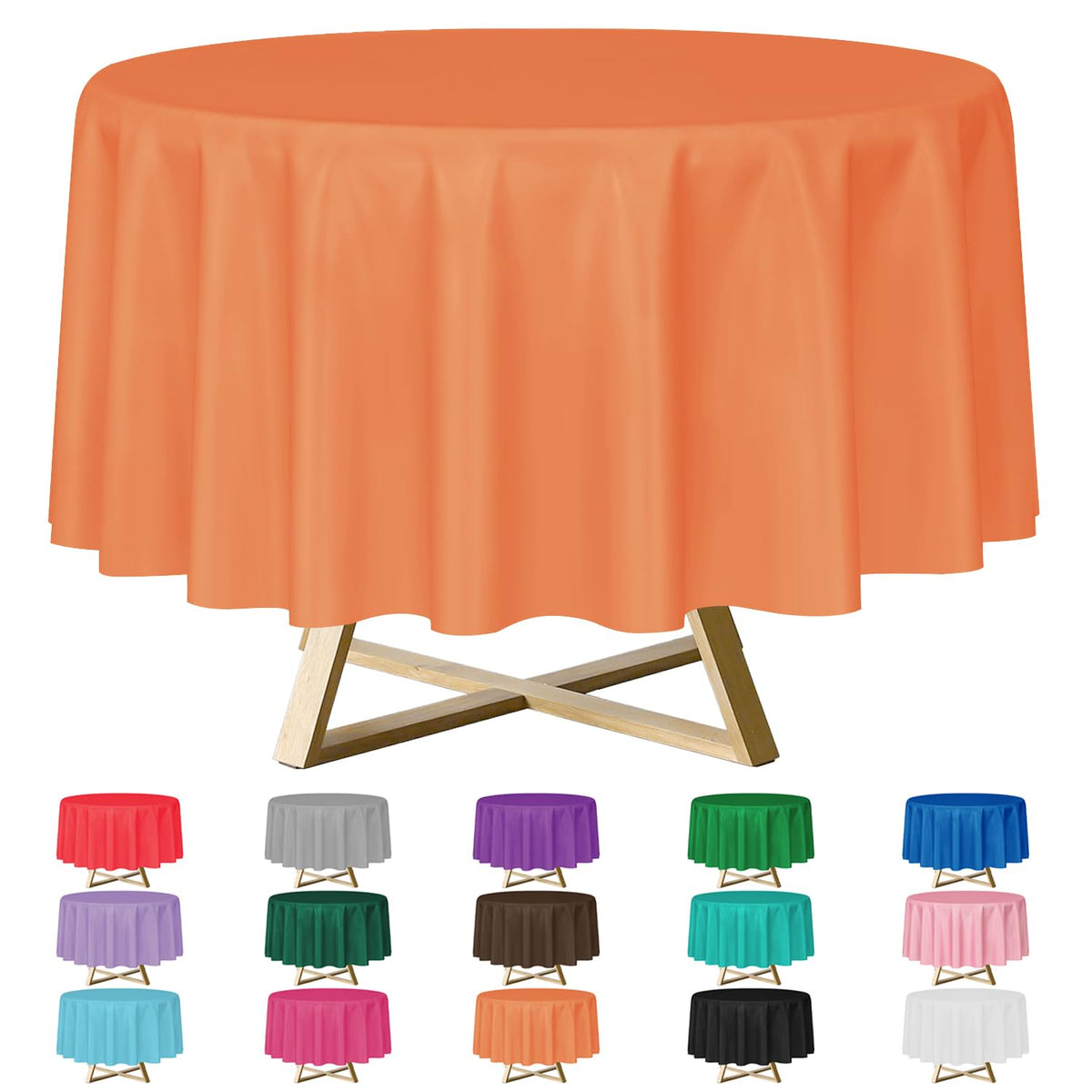 YSYJ 12 Pack Beige 54 x 108 Inch Disposable Plastic Tablecloths Rectangular Table Cloth Plastic Table Cover for Parties