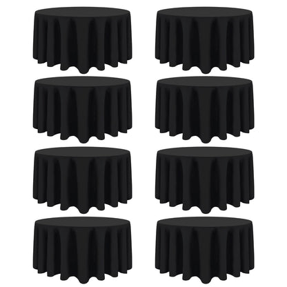 12 Pack Black Tablecloths Rectangle 60 x 102 Inch for 6 Foot Tables