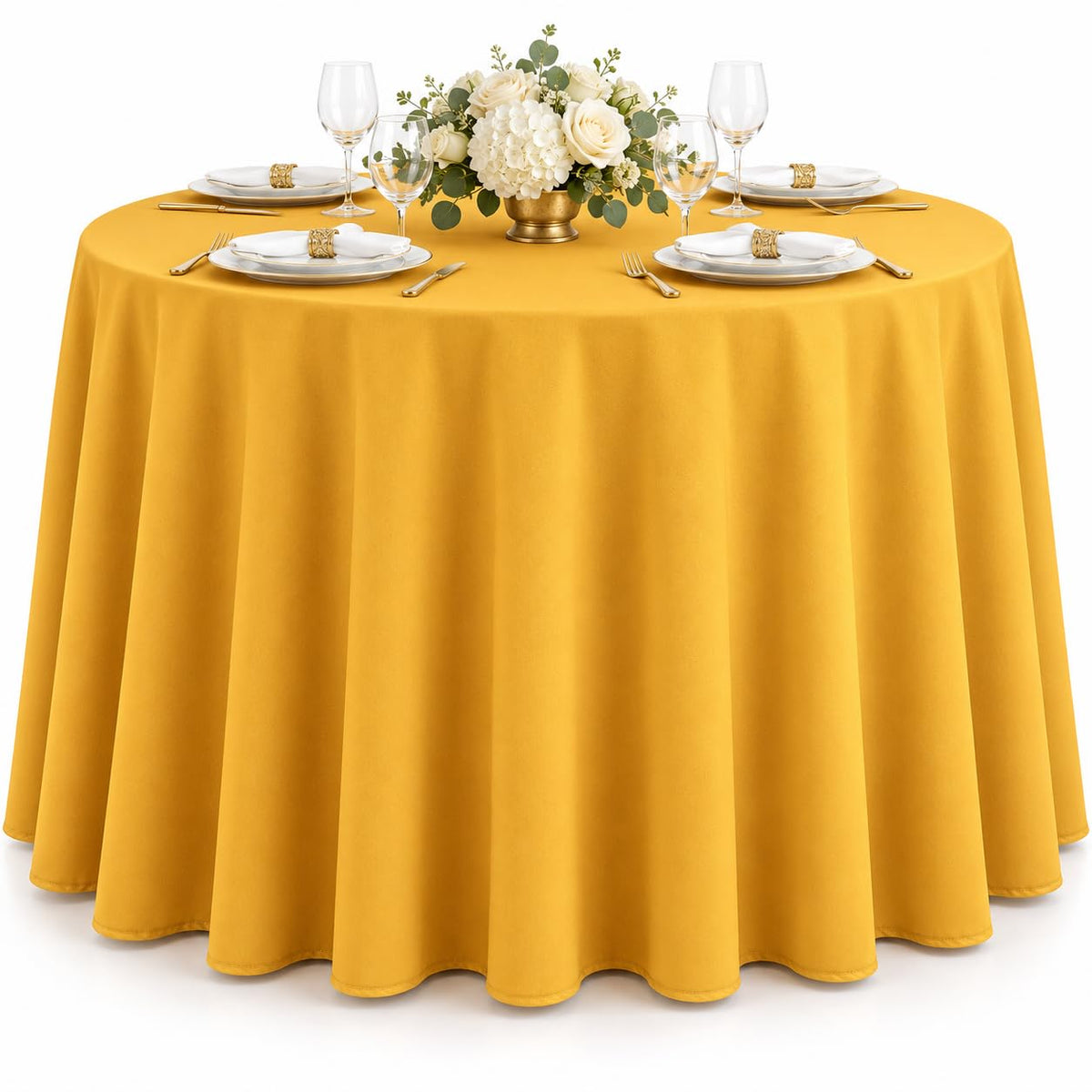 AK TRADING CO. 60 x 102-Inch Rectangular Polyester Tablecloth - Made in USA - Wrinkle-Resistant, Flame Retardant, Durable Party Table Cover, Banquet Tablecloth, Wedding Table Cover - Orange