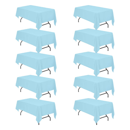 BRILLMAX 6 Pack White Tablecloths 60x126 Inch for 8ft Rectangle Tables