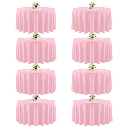 White Rectangle Table Cloth 60 x 102 Inch, 8 Pack
