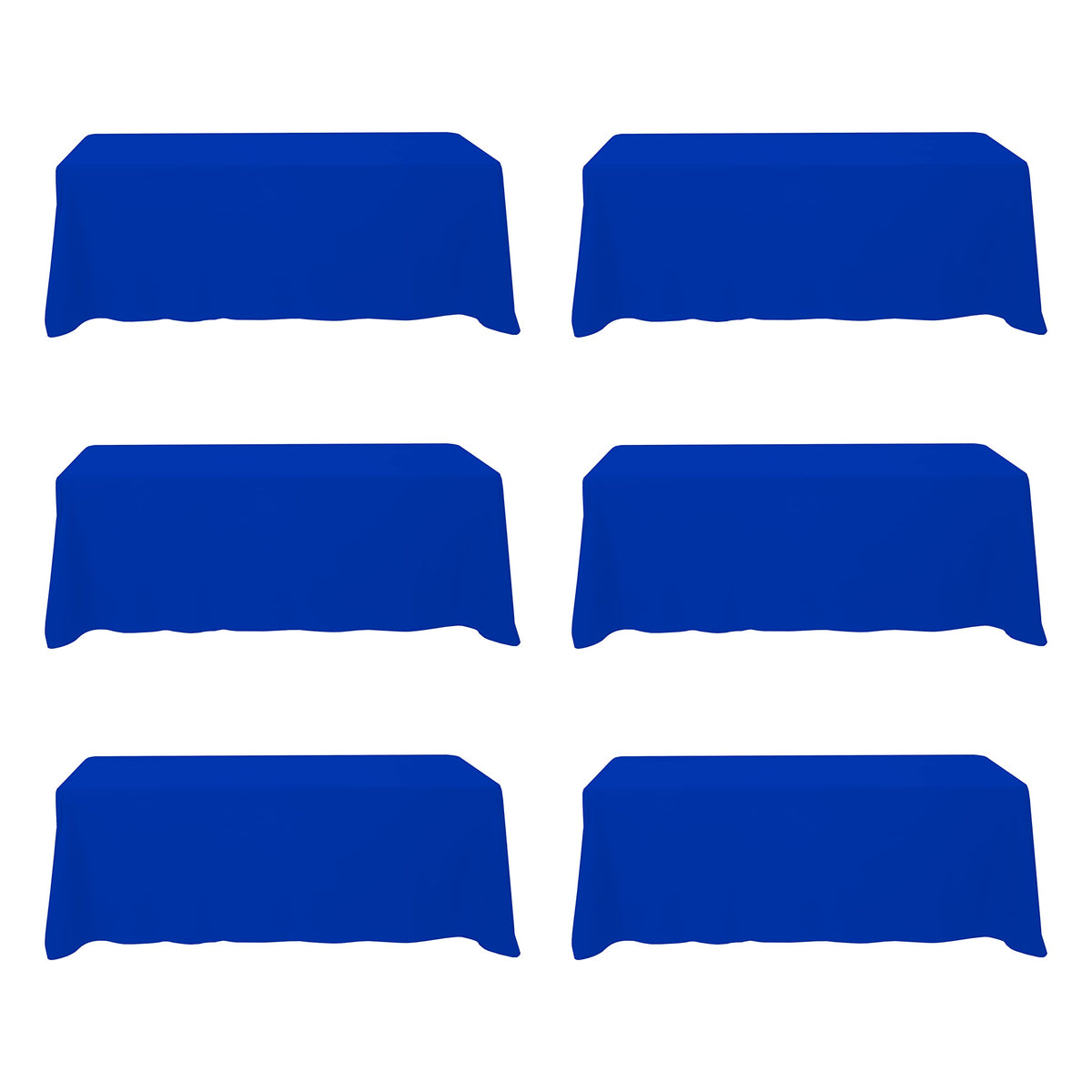 BRILLMAX 6 Pack White Tablecloths 60x126 Inch for 8ft Rectangle Tables