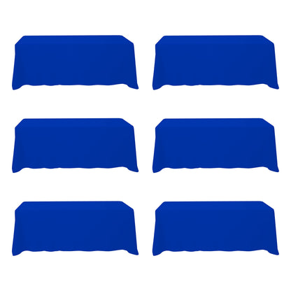 BRILLMAX 6 Pack White Tablecloths 60x126 Inch for 8ft Rectangle Tables
