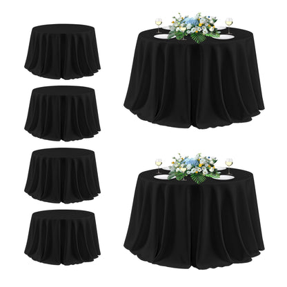 sancua 2 Pack White Table Cloth 60x102 Inch for 6 Feet Rectangle Tables