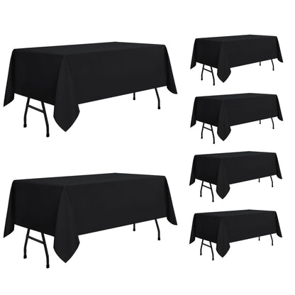 sancua Rectangle Tablecloth, 60 x 102 Inch, Black