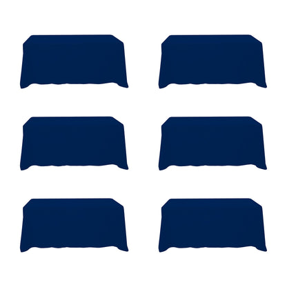 BRILLMAX 6 Pack White Tablecloths 60x126 Inch for 8ft Rectangle Tables
