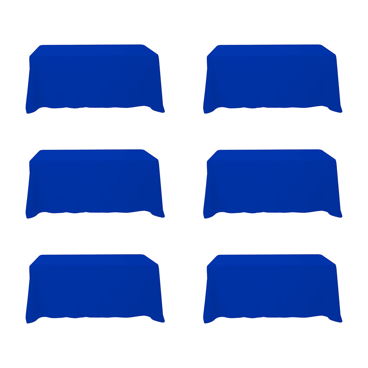 BRILLMAX 6 Pack White Tablecloths 60x126 Inch for 8ft Rectangle Tables