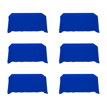 BRILLMAX 6 Pack White Tablecloths 60x126 Inch for 8ft Rectangle Tables