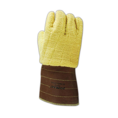 Wells Lamont Industrial 625 JOM Kevlar Terrycloth High-Heat Gloves, Kevlar, X-Large, Brown/Yellow