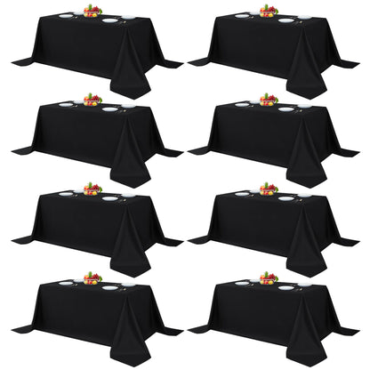 Fitable 6 Pack White Table Cloths 70x120 Inch for 6-8 Ft Rectangle Tables