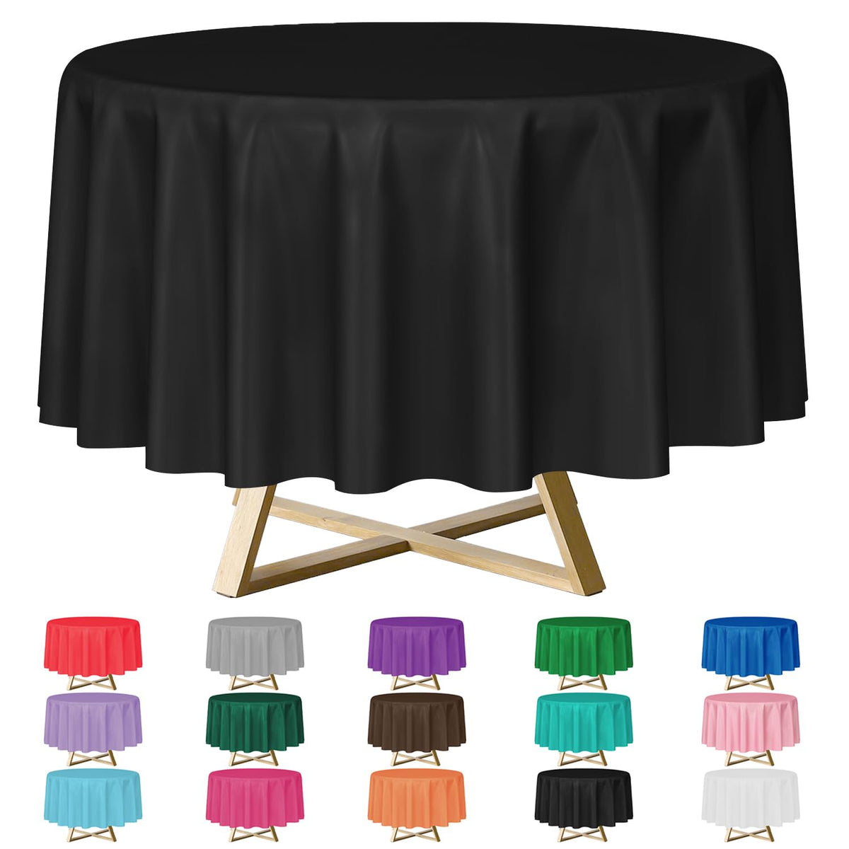 YSYJ 12 Pack Beige 54 x 108 Inch Disposable Plastic Tablecloths Rectangular Table Cloth Plastic Table Cover for Parties