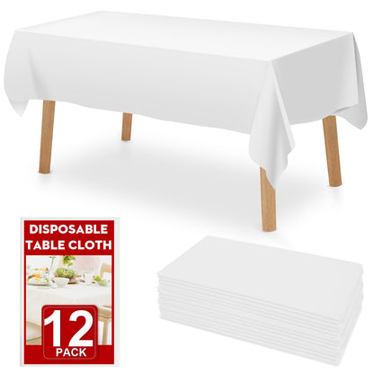 RowinsyDD 30 Pack Black Plastic Tablecloth, Plastic Table Cloths Disposable