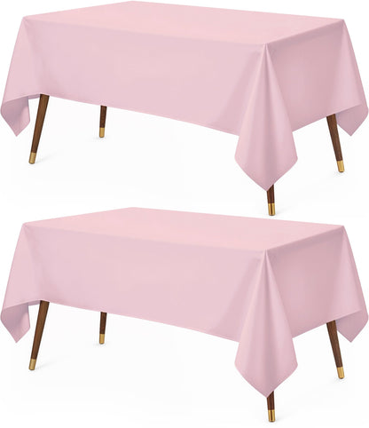 Utopia Kitchen Rectangle Table Cloth 2 Pack [60x102 Inches, Black]