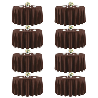 White Rectangle Table Cloth 60 x 102 Inch, 8 Pack