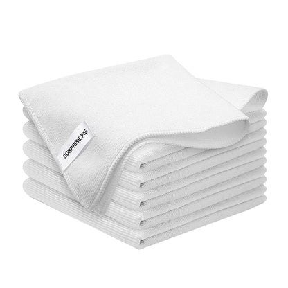 400 GSM Microfiber Cleaning Cloths, Ultra Absorbent, Thick, Lint Free Reusable Cleaning Cloths for Kitchen, Glass, Stainless Steel, Car Detailing & Household Cleaning, 6 Pack, 12" x 12"
