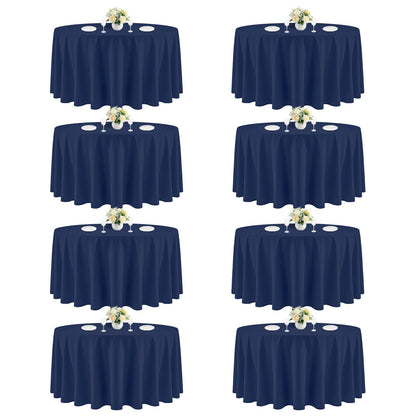 White Rectangle Table Cloth 60 x 102 Inch, 8 Pack