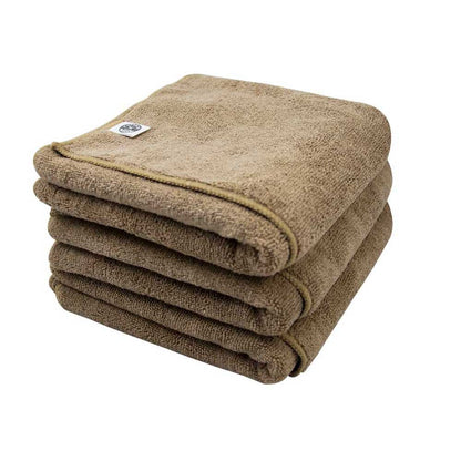 Chemical Guys, Workhorse Plush Microfiber Towels, 16 x 16 in, Black, 3 Pack
