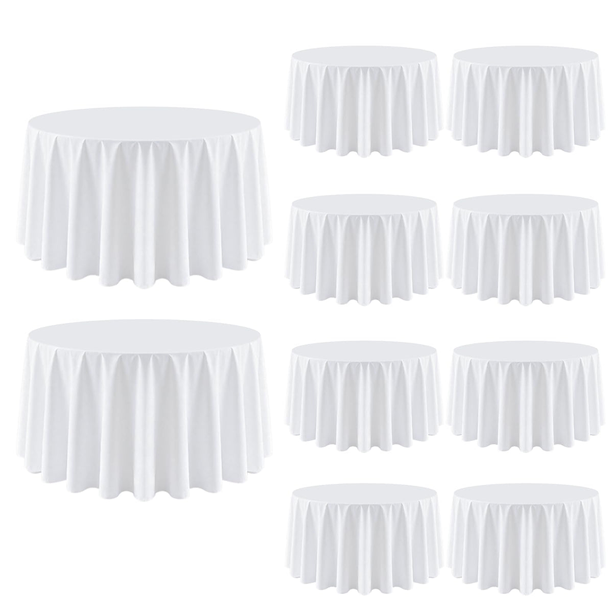10 Pack Black Tablecloths 60 x 102 Inch for 6 Foot Rectangle Tables