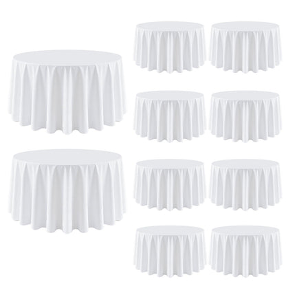 10 Pack Black Tablecloths 60 x 102 Inch for 6 Foot Rectangle Tables