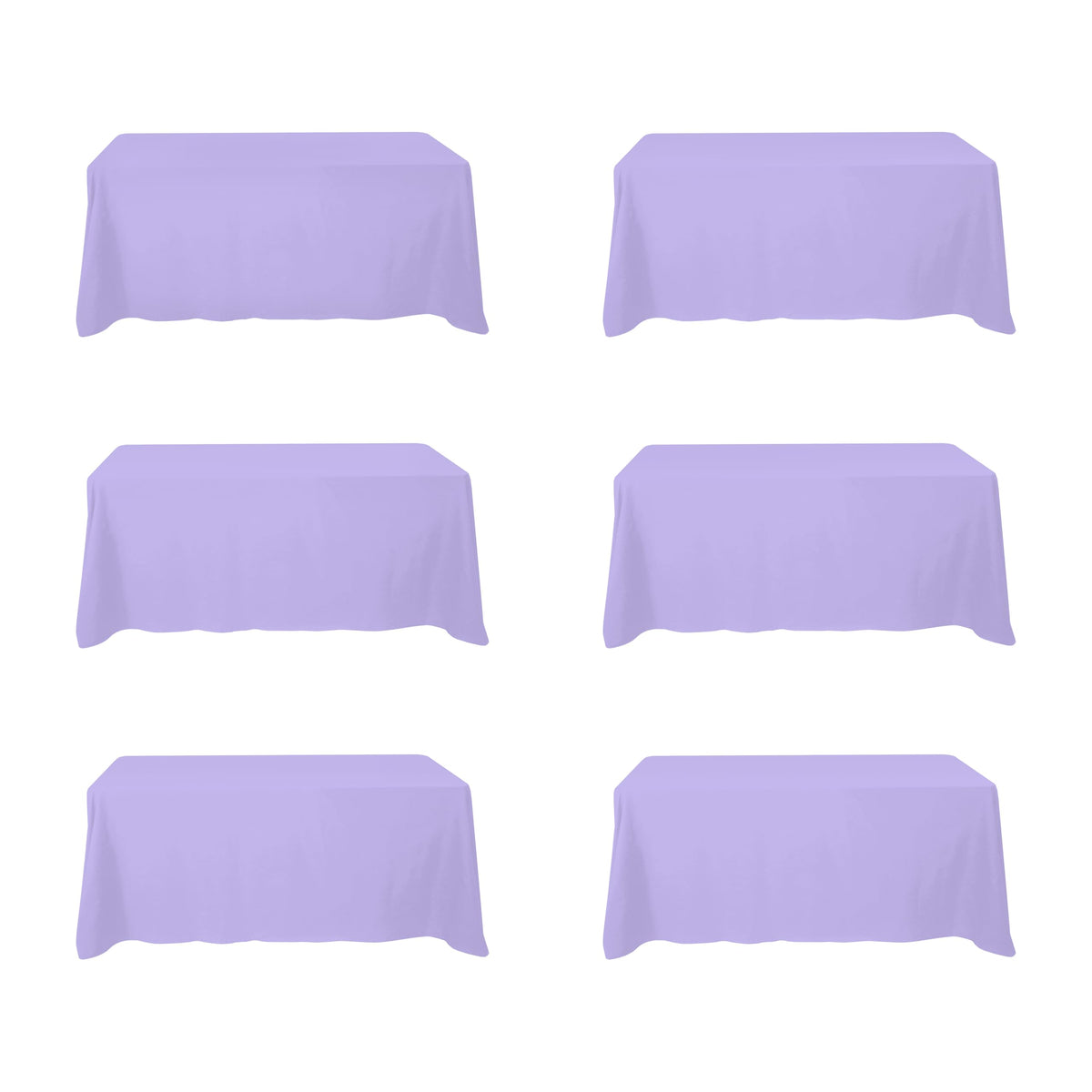 BRILLMAX 6 Pack White Tablecloths 60x126 Inch for 8ft Rectangle Tables