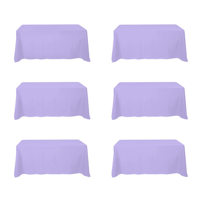 BRILLMAX 6 Pack White Tablecloths 60x126 Inch for 8ft Rectangle Tables