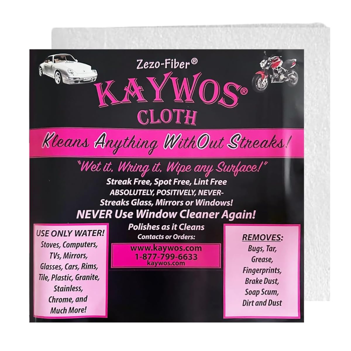 Zezo-Fiber Microfiber Cleaning Cloth - Highly Absorbent Premium Towels for Cars, Kitchen, Glass, and Automotive Surfaces Soft Lint-Free Reusable Multipurpose Cleaning Rags,11 Pack
