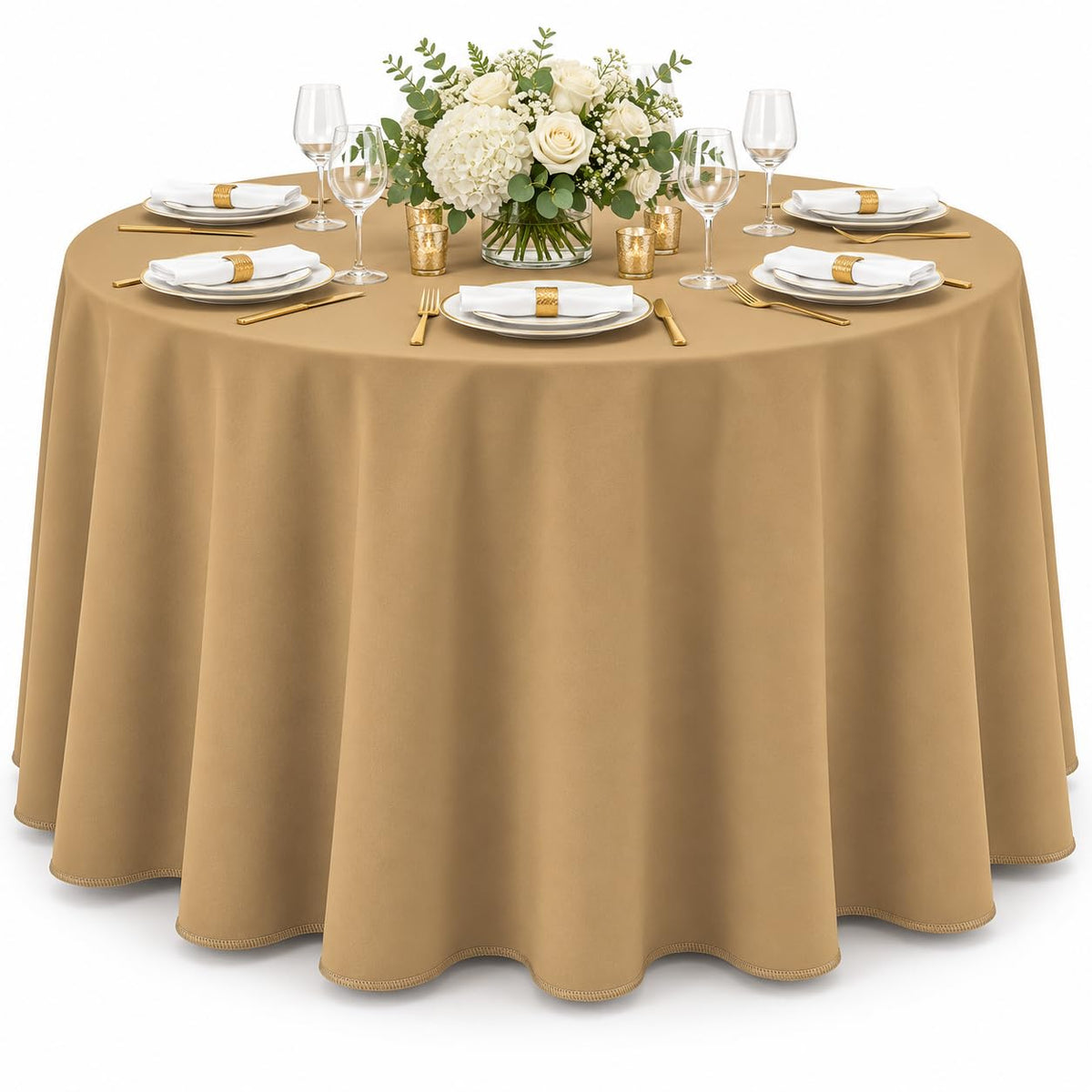 AK TRADING CO. 60 x 102-Inch Rectangular Polyester Tablecloth - Made in USA - Wrinkle-Resistant, Flame Retardant, Durable Party Table Cover, Banquet Tablecloth, Wedding Table Cover - Orange
