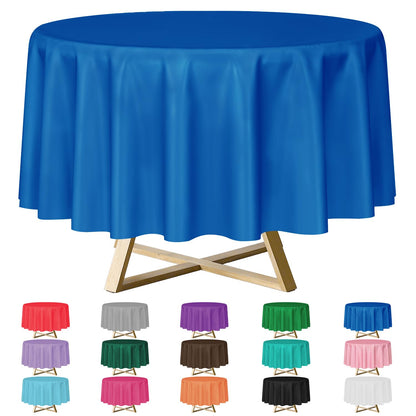 YSYJ 12 Pack Beige 54 x 108 Inch Disposable Plastic Tablecloths Rectangular Table Cloth Plastic Table Cover for Parties