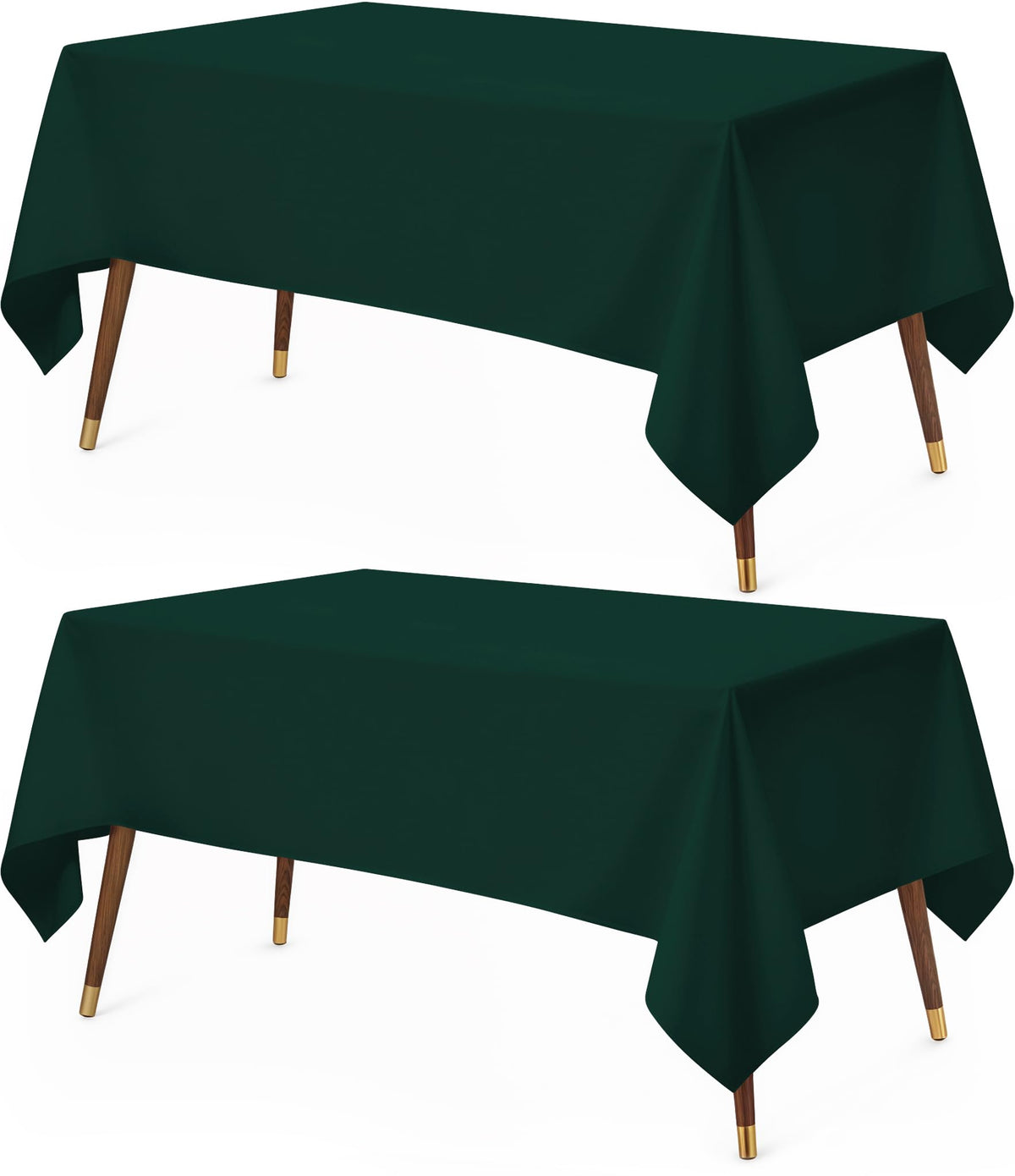 Utopia Kitchen Rectangle Table Cloth 2 Pack [60x102 Inches, Black]